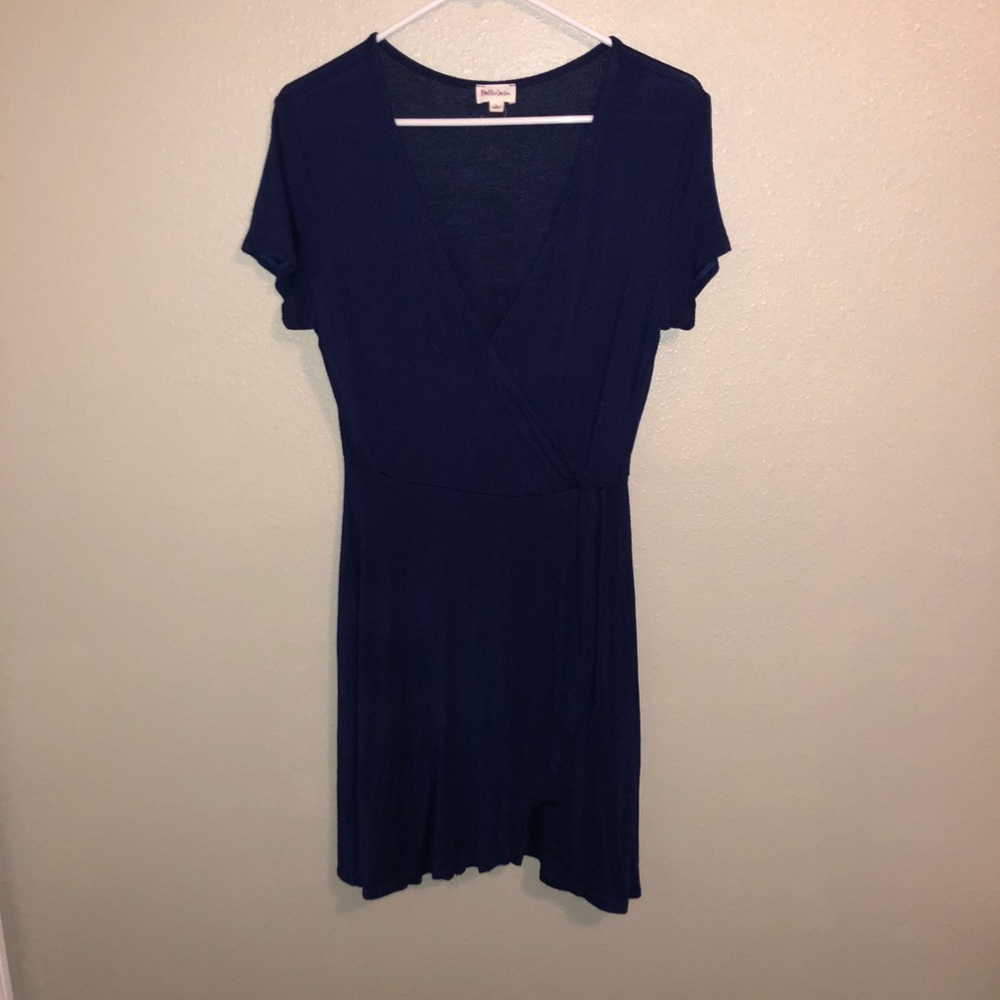 navy short sleeve dress
